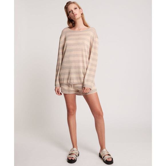 Free People x One Teaspoon New Mexico Knit Sweater Gold/Silver NWT - Picture 1 of 11